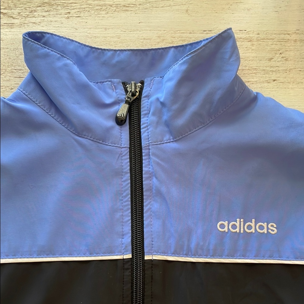 Vintage Adidas Two-Tone Blue and Black Zip Up Jacket - Picture 5 of 5